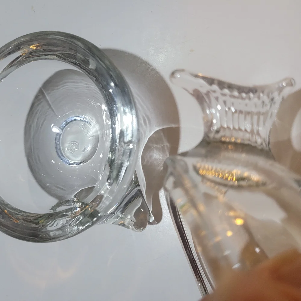 Anchor Hocking Vintage Clear Glass Blow Fish Trinket Bowl